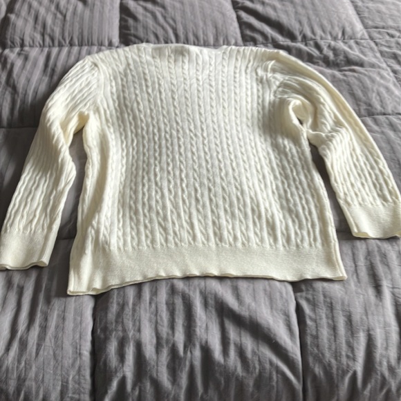 NWT Michael Kors Cotton Blend Baby Cable Long Sleeve Sweater, size M - Picture 5 of 5